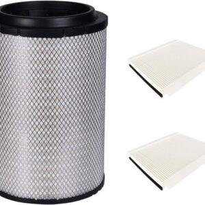 Engine Air Filter P606720 Blue + Cabin Air Filter P606555 for Heavy Duty Trucks