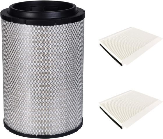 Engine Air Filter P606720 Blue + Cabin Air Filter P606555 for Heavy Duty Trucks